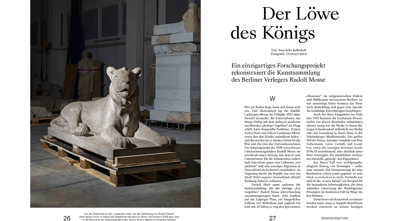 Ausschnitt aus dem Artikel Der Löwe des Königs im SPK-Magazin. (opens enlarged image)