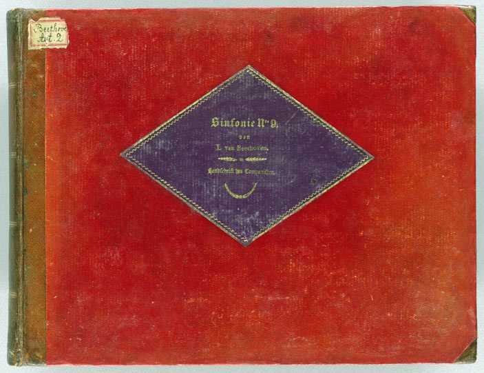 Einband der Partitur der 9. Sinfonie von Ludwig van Beethoven (öffnet Vergrößerung des Bildes)