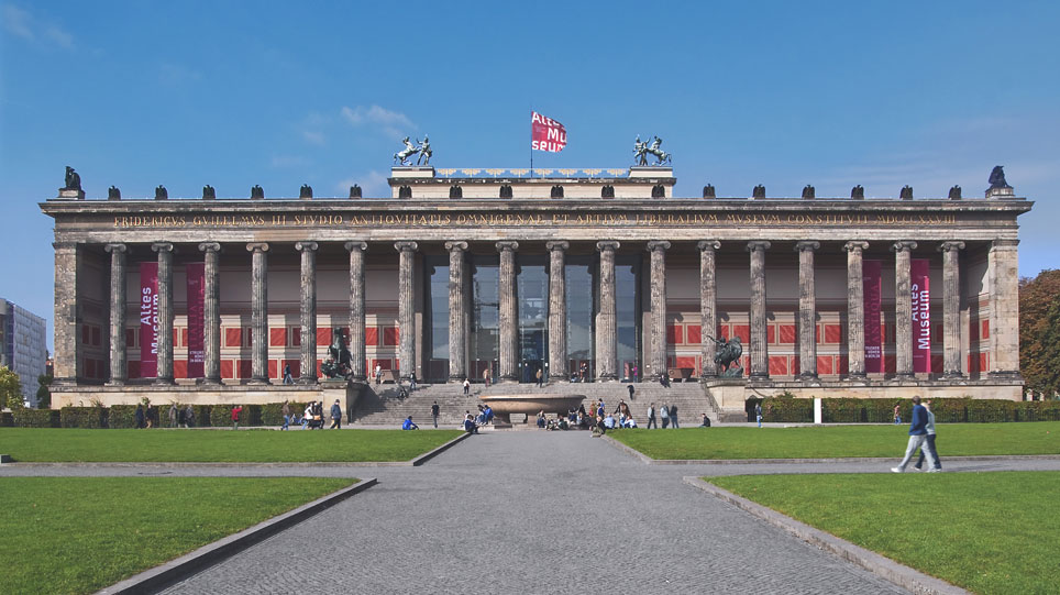 Südansicht des Alten Museums mit Lustgarten (öffnet Vergrößerung des Bildes)
