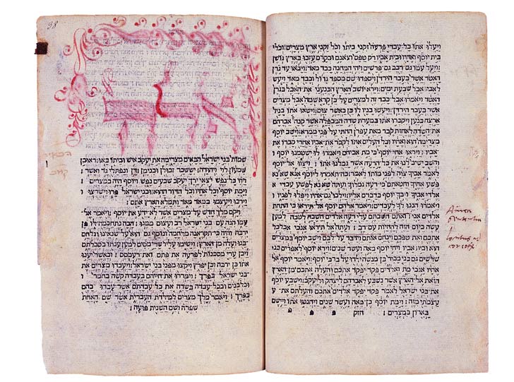 Luthers Handexemplar einer hebräischen Bibel (öffnet Vergrößerung des Bildes)