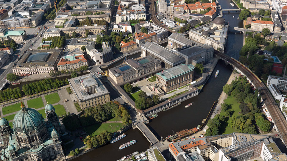 Luftaufnahme der Museumsinsel Berlin