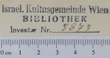 Besitzstempel der IKG Wien Besitzstempel der IKG Wien