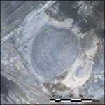 Satellitenbild eines Hügels bei Uruk, 2005