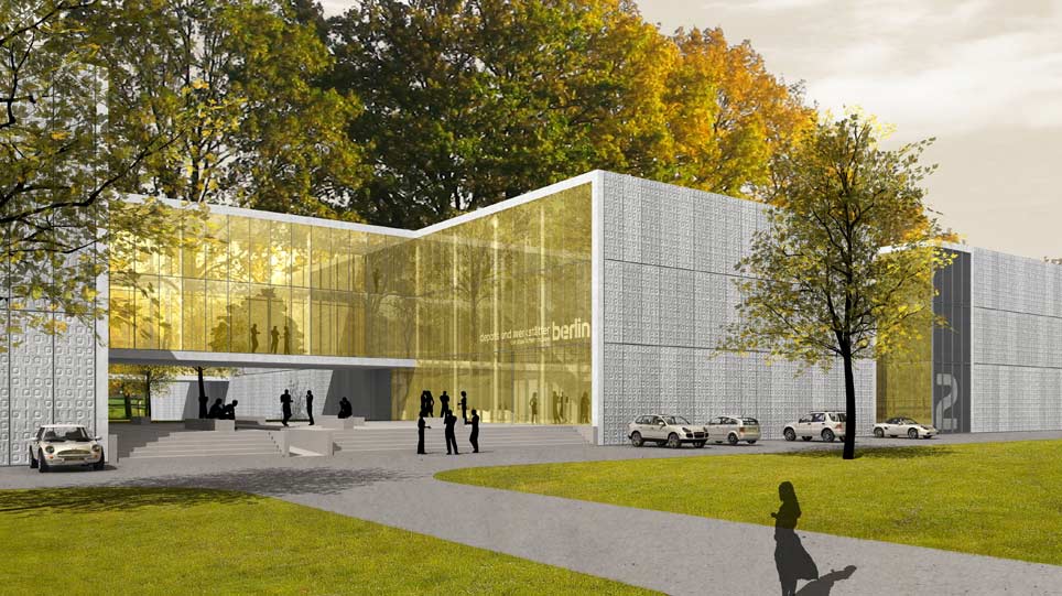 Model for the central storage facility of the Staatliche Museen zu Berlin 3D visualization of the central storage facility of the Staatliche Museen zu Berlin