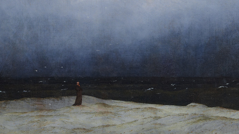 Caspar David Friedrich, Mönch am Meer, Endzustand nach Restaurierung Caspar David Friedrich, Mönch am Meer, Endzustand nach Restaurierung