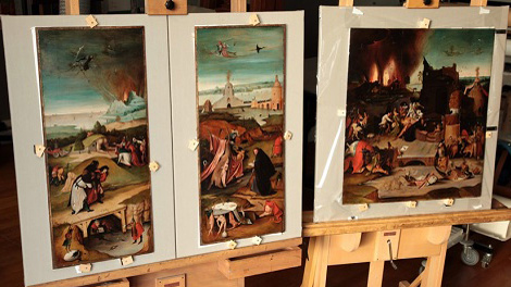 Hieronymus Bosch: Frühe Kopie der „Versuchung des Heiligen Antonius“, 1560 Hieronymus Bosch: Frühe Kopie der „Versuchung des Heiligen Antonius“, 1560