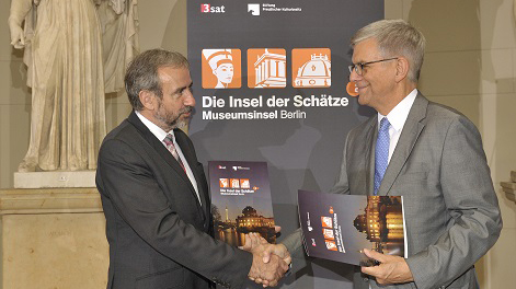SPK-Präsident Parzinger und ZDF-Intendant Bellut bei der Unterschrift der Vertragsverlängerung SPK-Präsident Parzinger und ZDF-Intendant Bellut bei der Unterschrift der Vertragsverlängerung