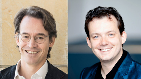 Sebastian Nordmann (li) und Andris Nelsons Sebastian Nordmann (li) und Andris Nelsons