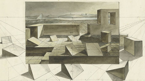 Friedrich Gilly (1772-1800), Perspektivisches Studienblatt (Detail) Detail aus Friedrich Gillys (1772-1800) Zeichnung "Perspektivisches Studienblatt"