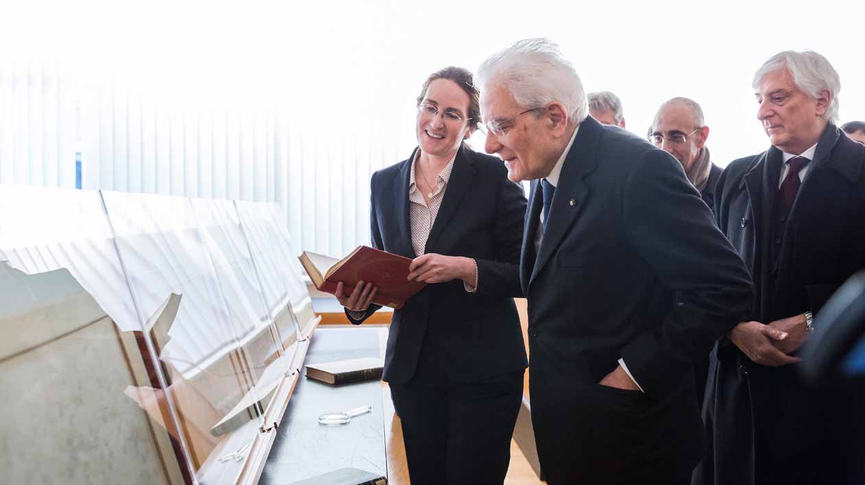 Der italienische Staatspräsident Mattarella zu Besuch im Kupferstichkabinett Der italienische Staatspräsident Mattarella zu Besuch im Kupferstichkabinett