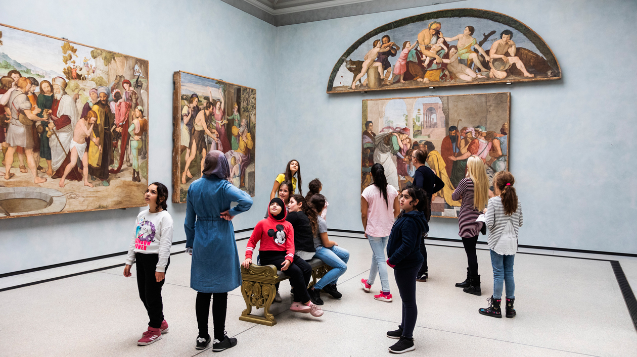 Projekt: „Hier sind wir!“ Jugendliche in der Alten Nationalgalerie, Staatliche Museen zu Berlin © Staatliche Museen zu Berlin / Valerie Schmidt, 2019 Projekt: „Hier sind wir!“ Jugendliche in der Alten Nationalgalerie, Staatliche Museen zu Berlin