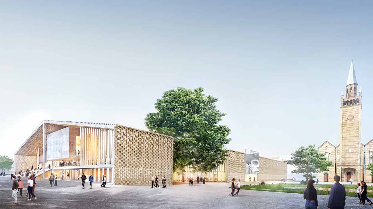 Der Neubau am Kulturforum - Westfassade
