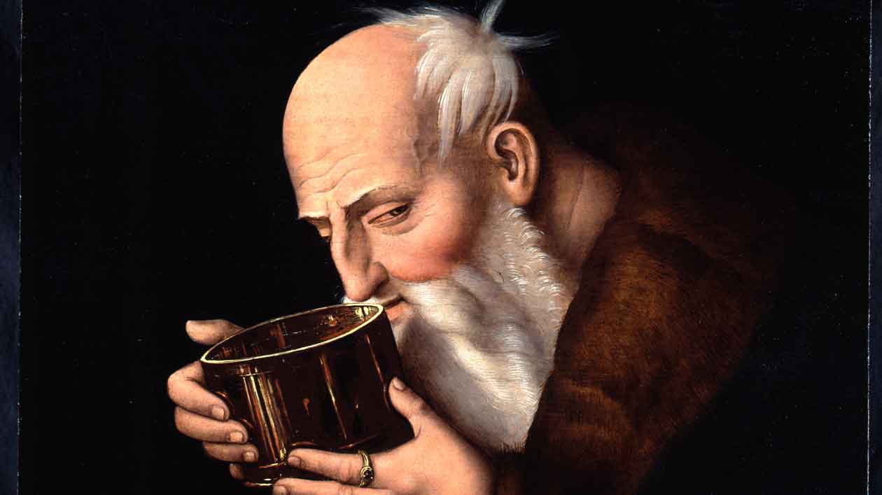 Fragment des Gemäldes „Lot“ (um 1537) von Hans Baldung Grien, restituiert an die Erben von Hans Purrmann (Detail) Detail eines Gemäldes von Hans Baldung Grien