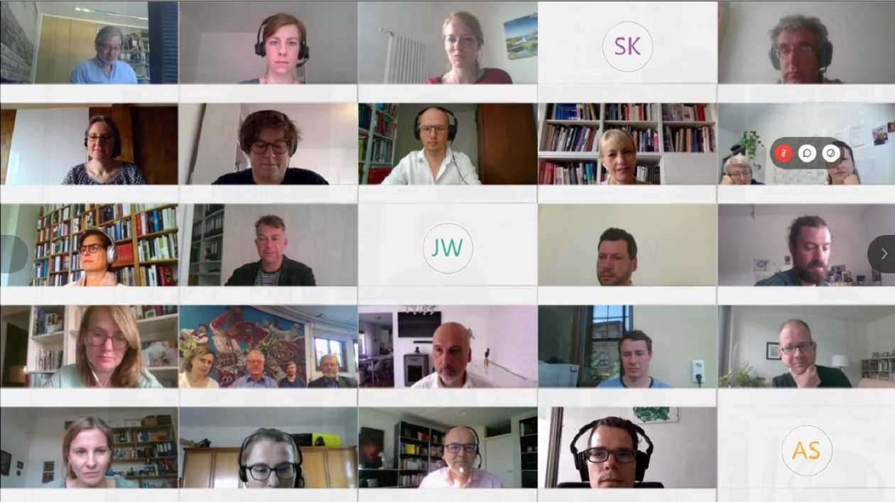 Screenshot der Videokonferenz des Verbundtreffens