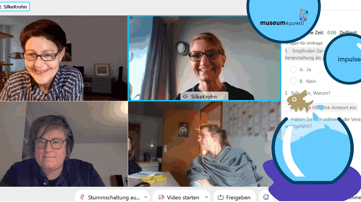 Screenshot der Veranstaltung „Digitale Partizipation! Aber wie?“ vom 27.01.2021 (Webex) Screenshot eines Videomeetings