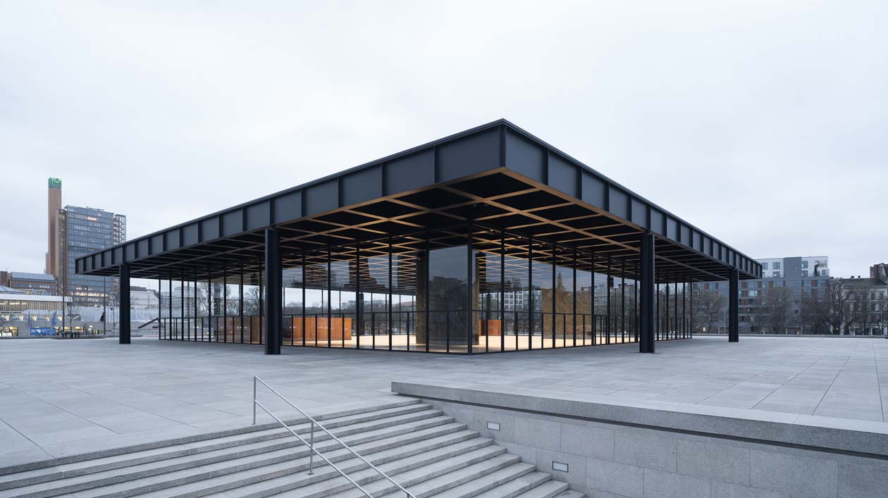 NNG Fassade eines modernen Gebäudes.