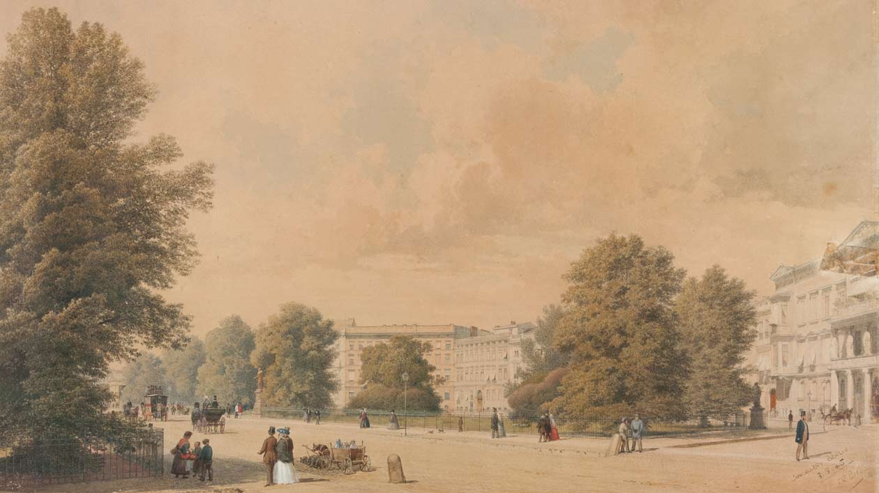 Zeichnung von Eduard Gaertner, das den Leipziger Platz in Berlin darstellt