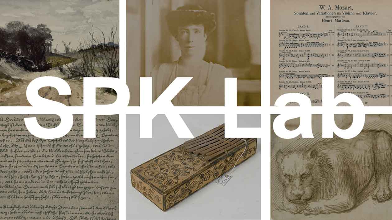 Sechs Bilder mit der Aufschrift "SPK Lab"