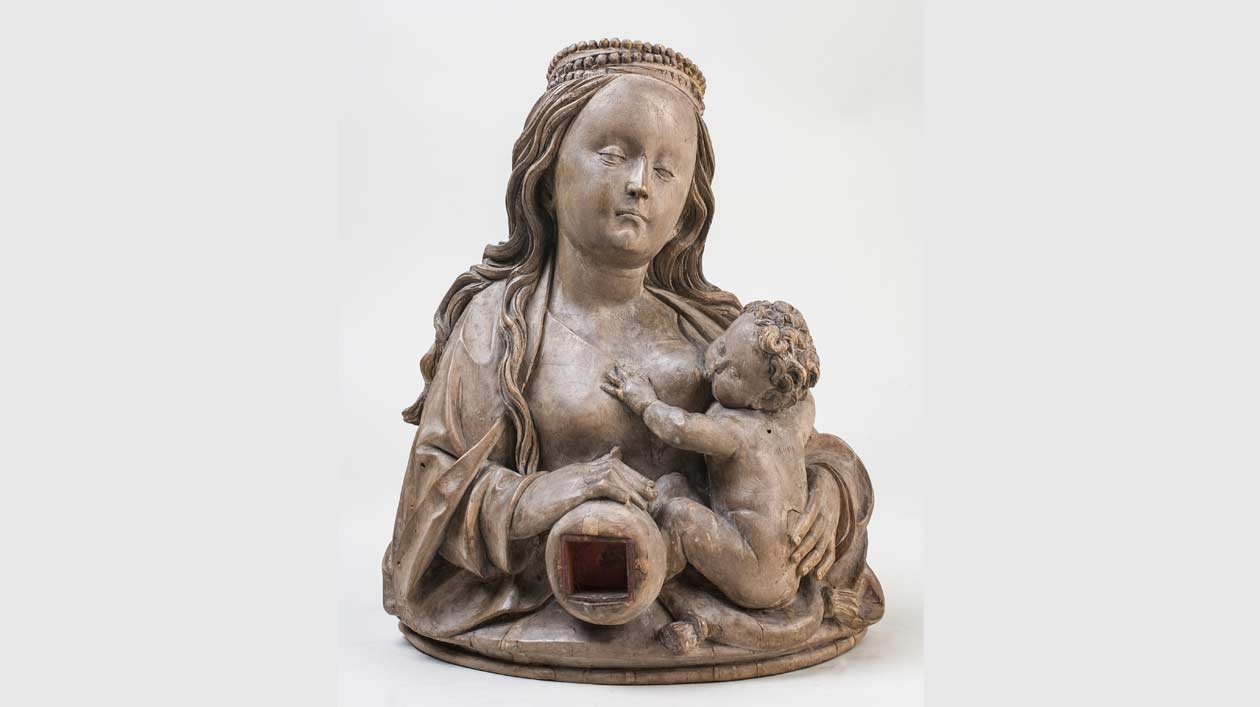 Statuette einer stillenden Maria