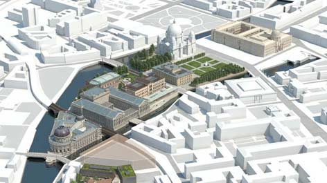 Blick in die Zukunft: Museumsinsel und Humbolt-Forum Blick über die zukünftige Museumsinsel und das Humboldt-Forum von Nordwesten
