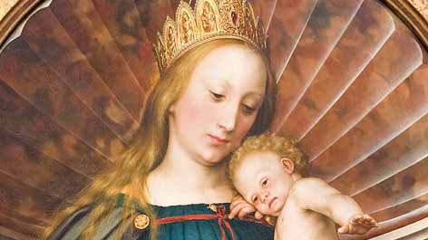 Hans Holbein d.J. Madonna des Bürgermeisters Jacon Meyer zum Hasen Ausschnitt aus dem Gemälde "Madonna des Bürgermeisters Jacon Meyer zum Hasen" von Hans Holbein d.J.