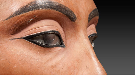 Detail der Büste der Nofretete