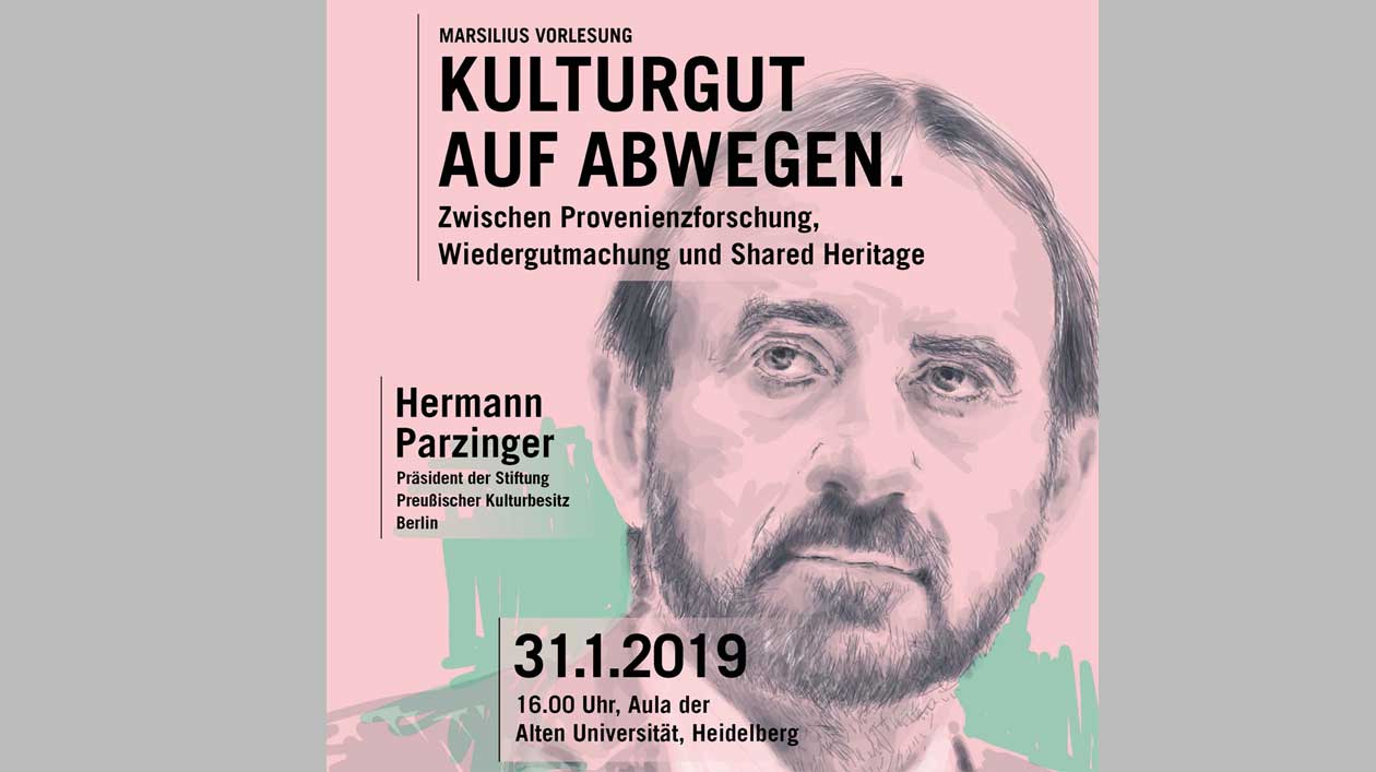 Poster der Marsilius-Vorlesung mit Hermann Parzinger