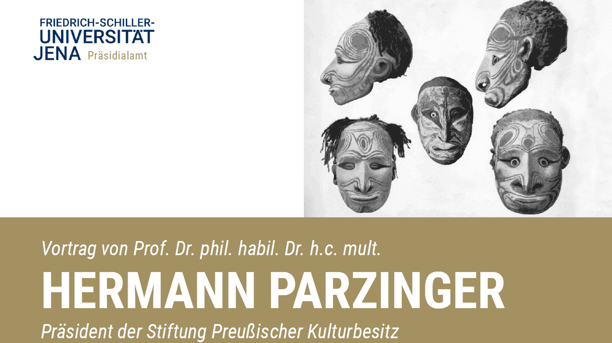 Vortrag von Hermann Parzinger in Jena am 22.01.2020 Flyer zum Vortrag von Hermann Parzinger