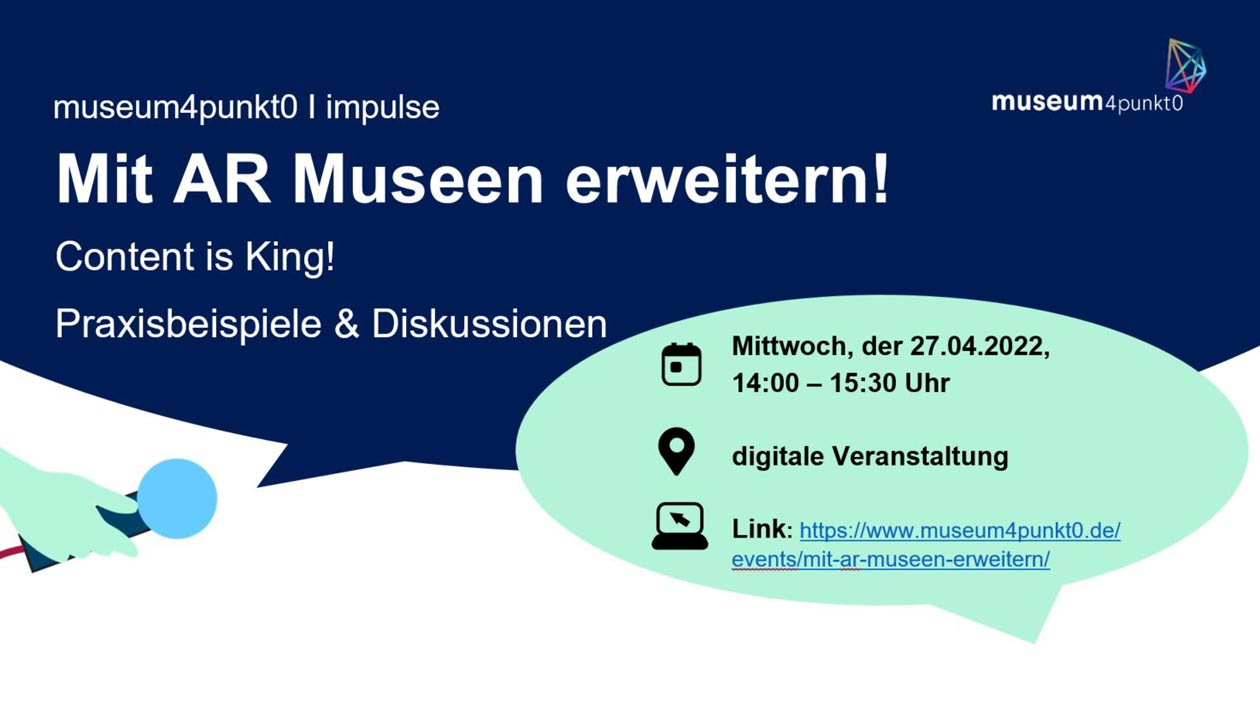 Mit AR Museen erweitern! Flyer zur Veranstaltung